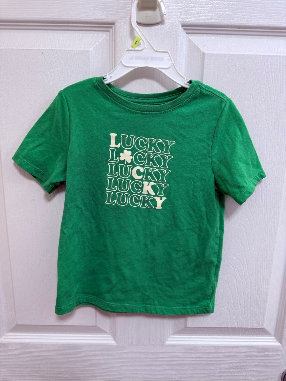 Kids Green 'Lucky' Graphic Tee, Size 5